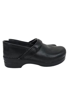 Dankso Clogs Chunky Leather Shoes Black 43 Narrow